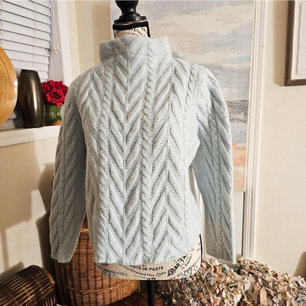 Vintage Mercer & Madison Dusty Blue Lambswool Blend Sweater.